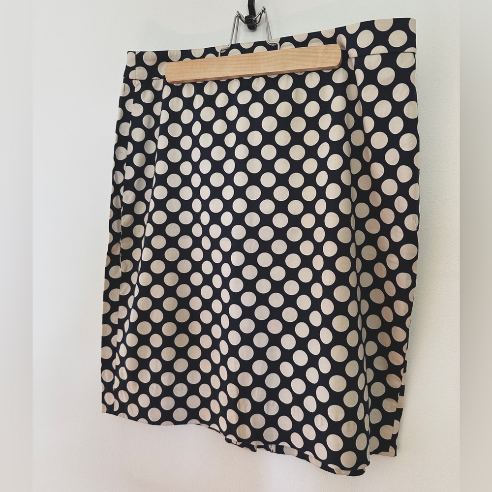 J. Crew Polka Dot Pencil Skirt Size 8